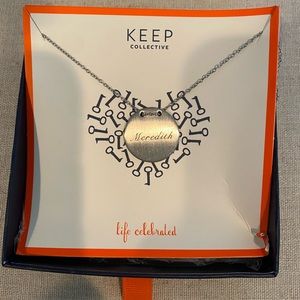 KEEP Collective Silver Disc Necklace with “Meredith”